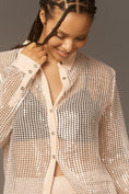 Load image into Gallery viewer, Pilcro Long-Sleeve Chainmail Buttondown Blouse
