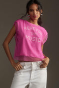 Load image into Gallery viewer, Pilcro Graphic Band Tulle Tee
