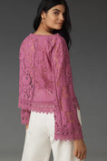 Load image into Gallery viewer, By Anthropologie Long-Sleeve Lace Patches Blouse
