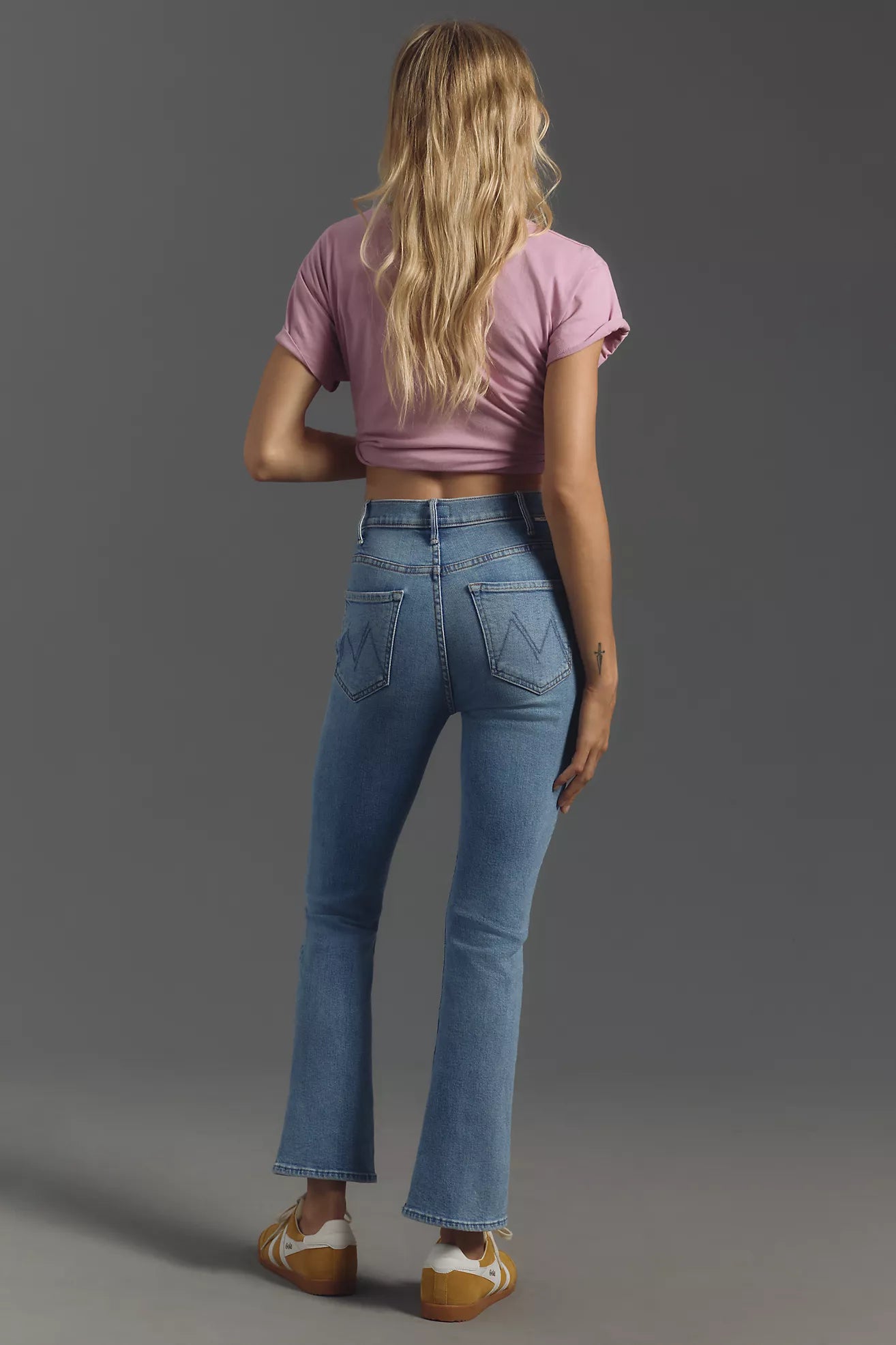 MOTHER The Pixie Hustler High-Rise Ankle Fray Jeans