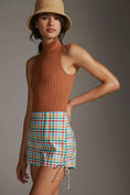 Load image into Gallery viewer, Maeve Gingham Micro Mini Shorts
