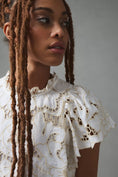 Load image into Gallery viewer, The Lainie High-Neck Lace Cutwork Blouse
