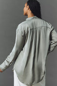 Load image into Gallery viewer, Pilcro Longline Silky Buttondown Shirt
