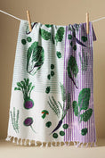 Load image into Gallery viewer, Greens Block Print Dish Towel
