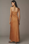 Load image into Gallery viewer, The Fleur Strapless Faux-Suede Maxi Slip Dress
