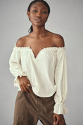 Load image into Gallery viewer, By Anthropologie Off-The-Shoulder Swing Blouse
