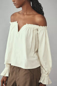 Load image into Gallery viewer, By Anthropologie Off-The-Shoulder Swing Blouse

