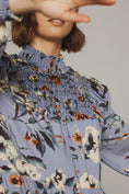 Load image into Gallery viewer, By Anthropologie Long-Sleeve Printed Smocked Mini Dress
