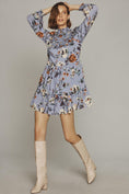 Load image into Gallery viewer, By Anthropologie Long-Sleeve Printed Smocked Mini Dress
