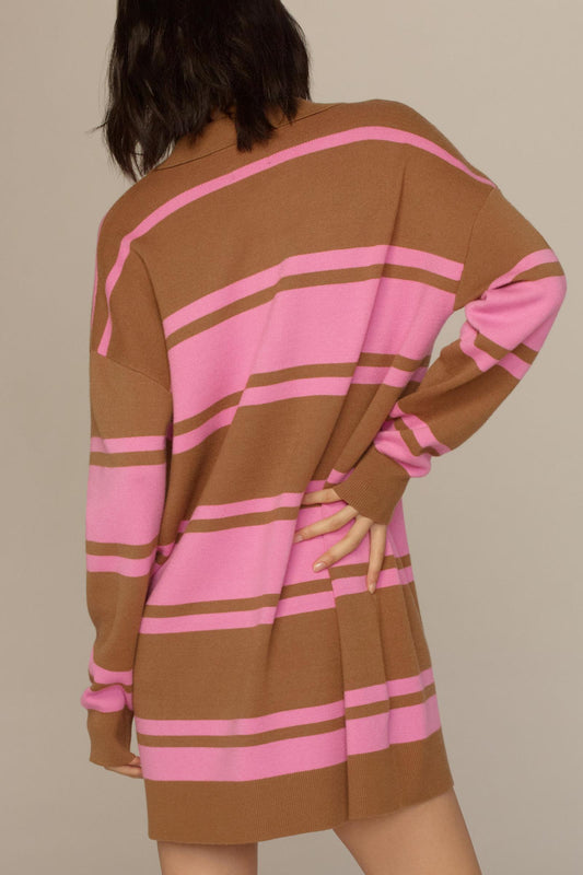 By Anthropologie Color Block Mini Sweater Dress