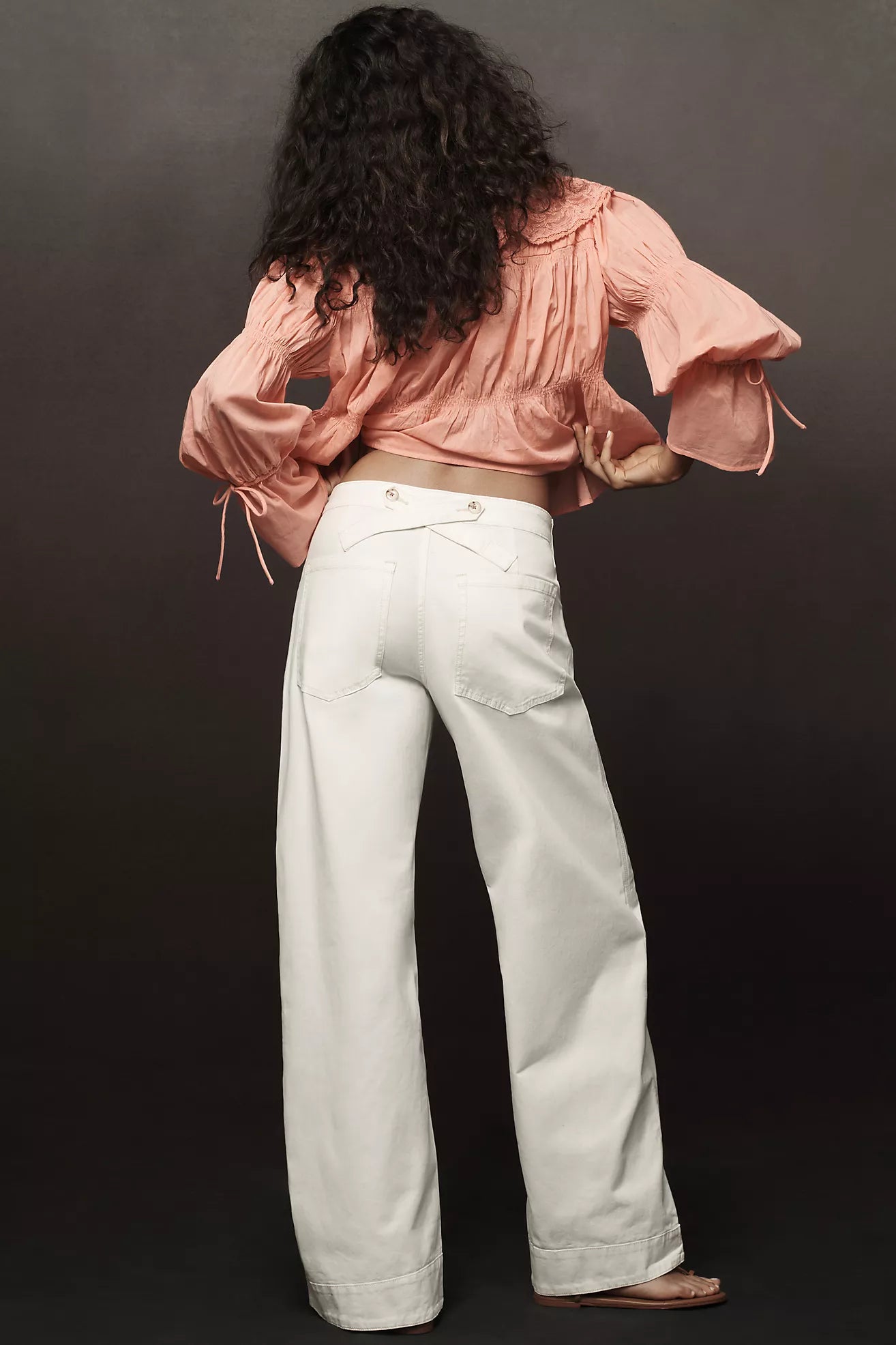 Pilcro Puddle Curve Wide-Leg Pants