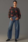 Load image into Gallery viewer, Maeve Long-Sleeve Pleated Peasant Blouse
