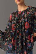 Load image into Gallery viewer, Maeve Long-Sleeve Pleated Peasant Blouse
