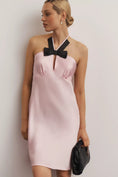 Load image into Gallery viewer, By Anthropologie Bow Halter Mini Dress
