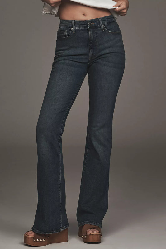 Good American Good Legs High-Rise Flare Jeans