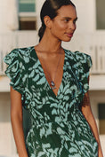 Load image into Gallery viewer, Tiare Hawaii Dahlia Ruffle-Sleeve V-Neck Maxi Dress
