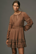 Load image into Gallery viewer, By Anthropologie Lace Pleated Mini Dress
