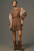 Load image into Gallery viewer, By Anthropologie Lace Pleated Mini Dress
