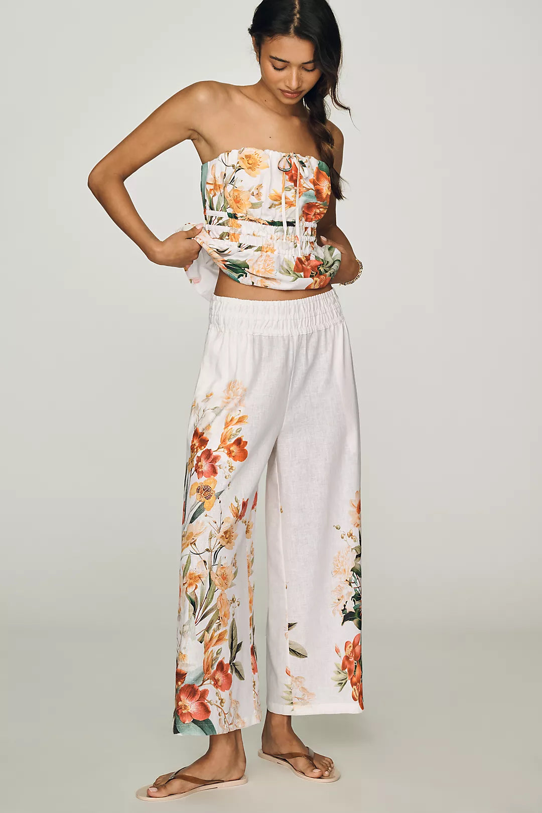Somerset Linen Cotton Pull-On Pants