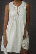 Load image into Gallery viewer, By Anthropologie Linen Sleeveless Pleated Mini Dress
