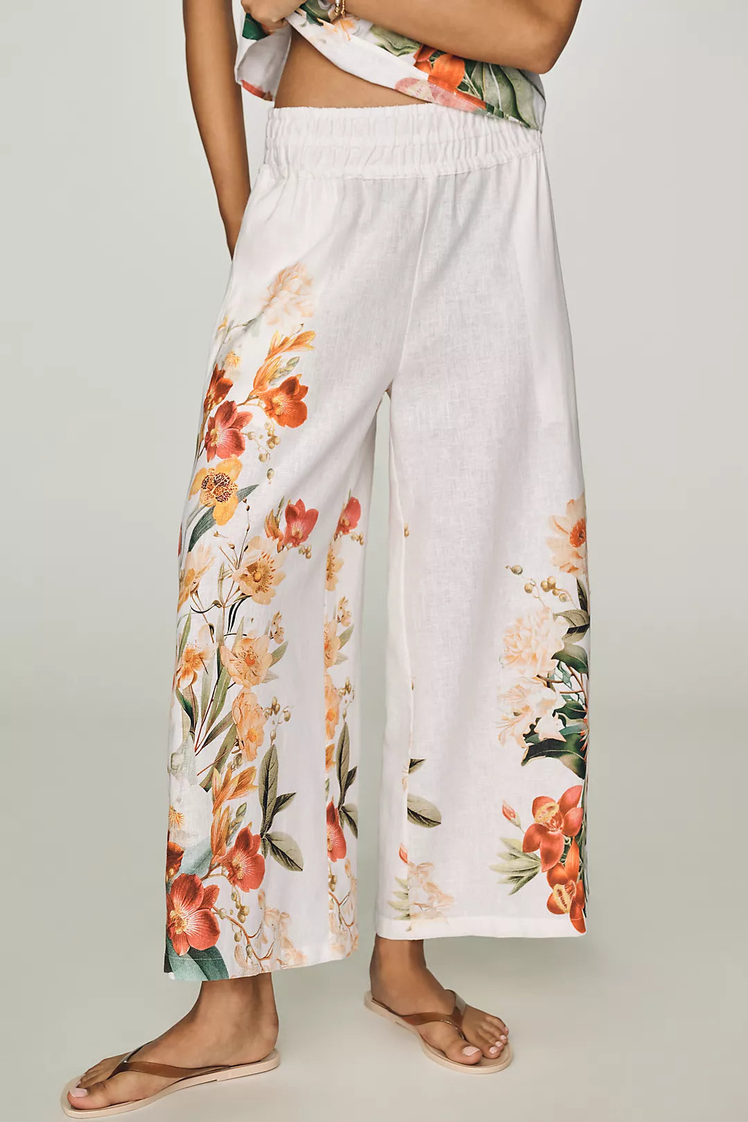 Somerset Linen Cotton Pull-On Pants