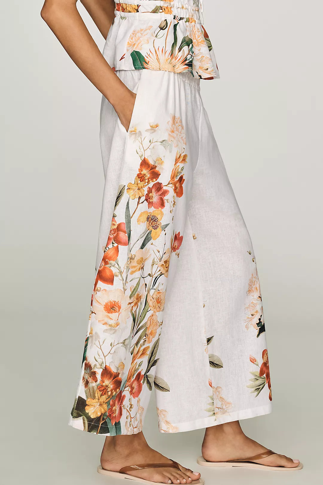 Somerset Linen Cotton Pull-On Pants