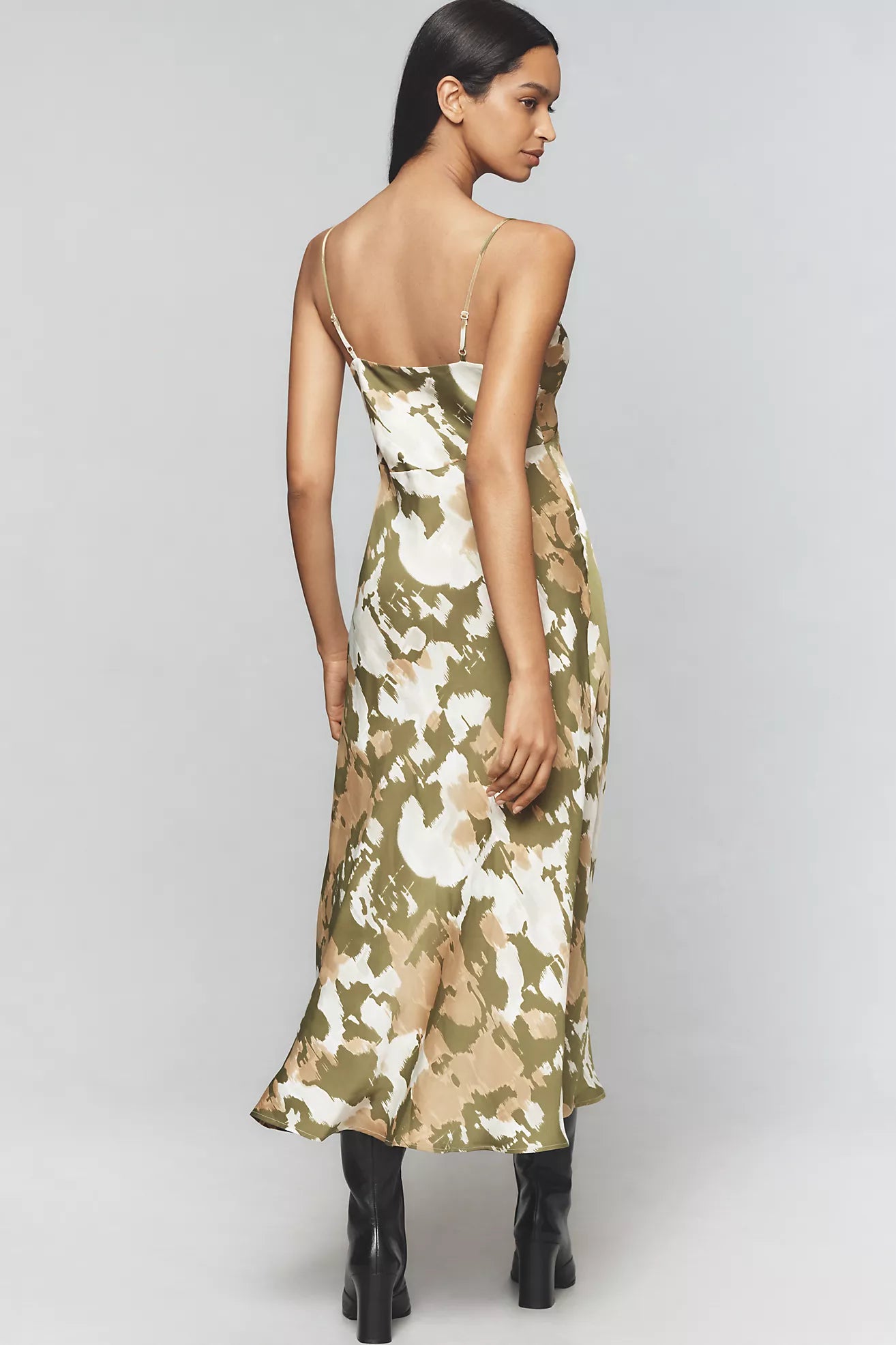 By Anthropologie Sleeveless V-Neck Midi Slip Dress