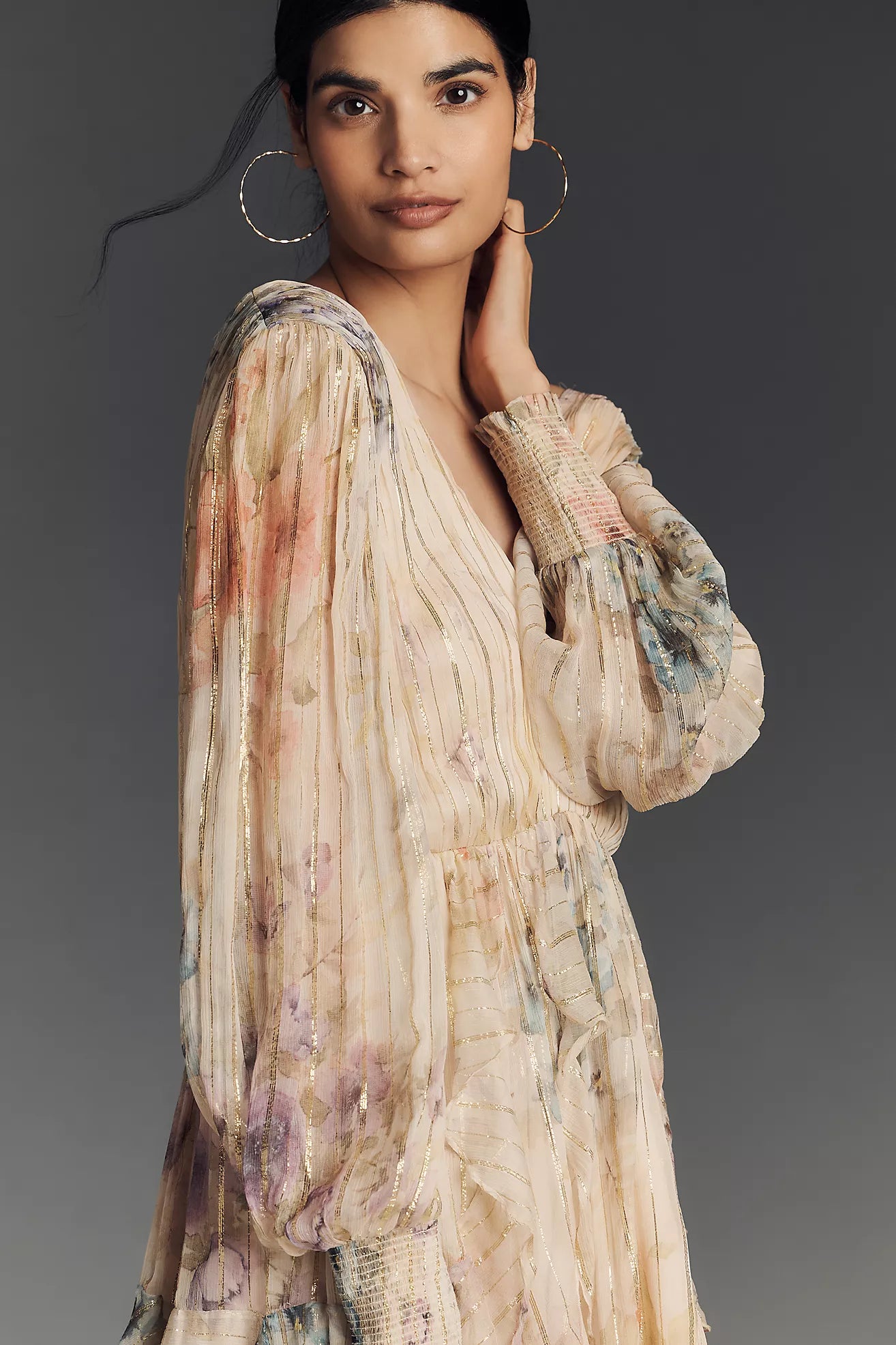 Forever That Girl V-Neck Lurex Mini Dress