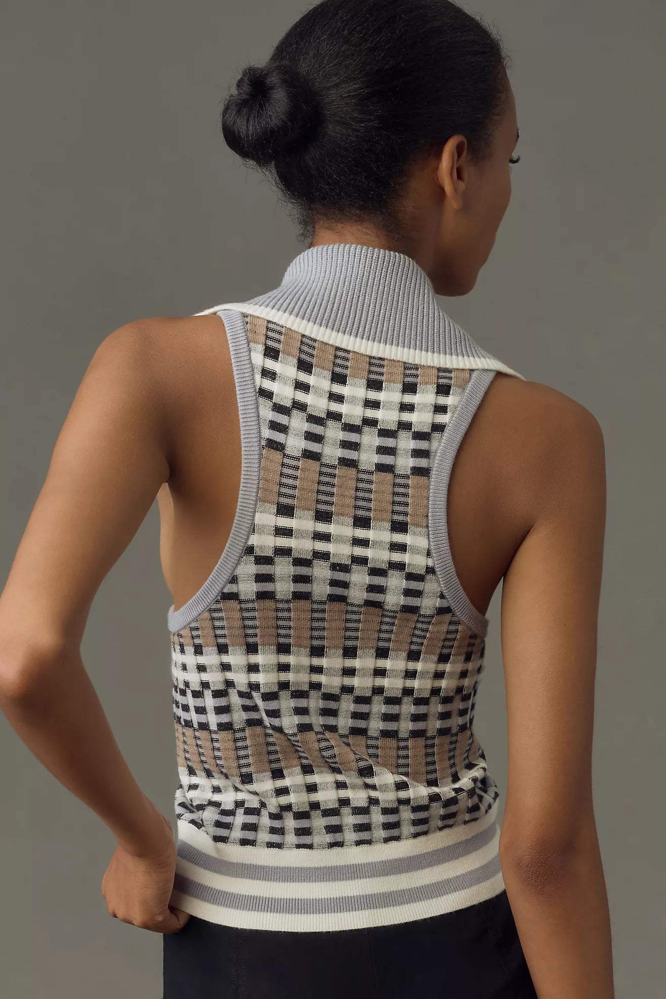 Maeve Halter Polo Sweater Tank