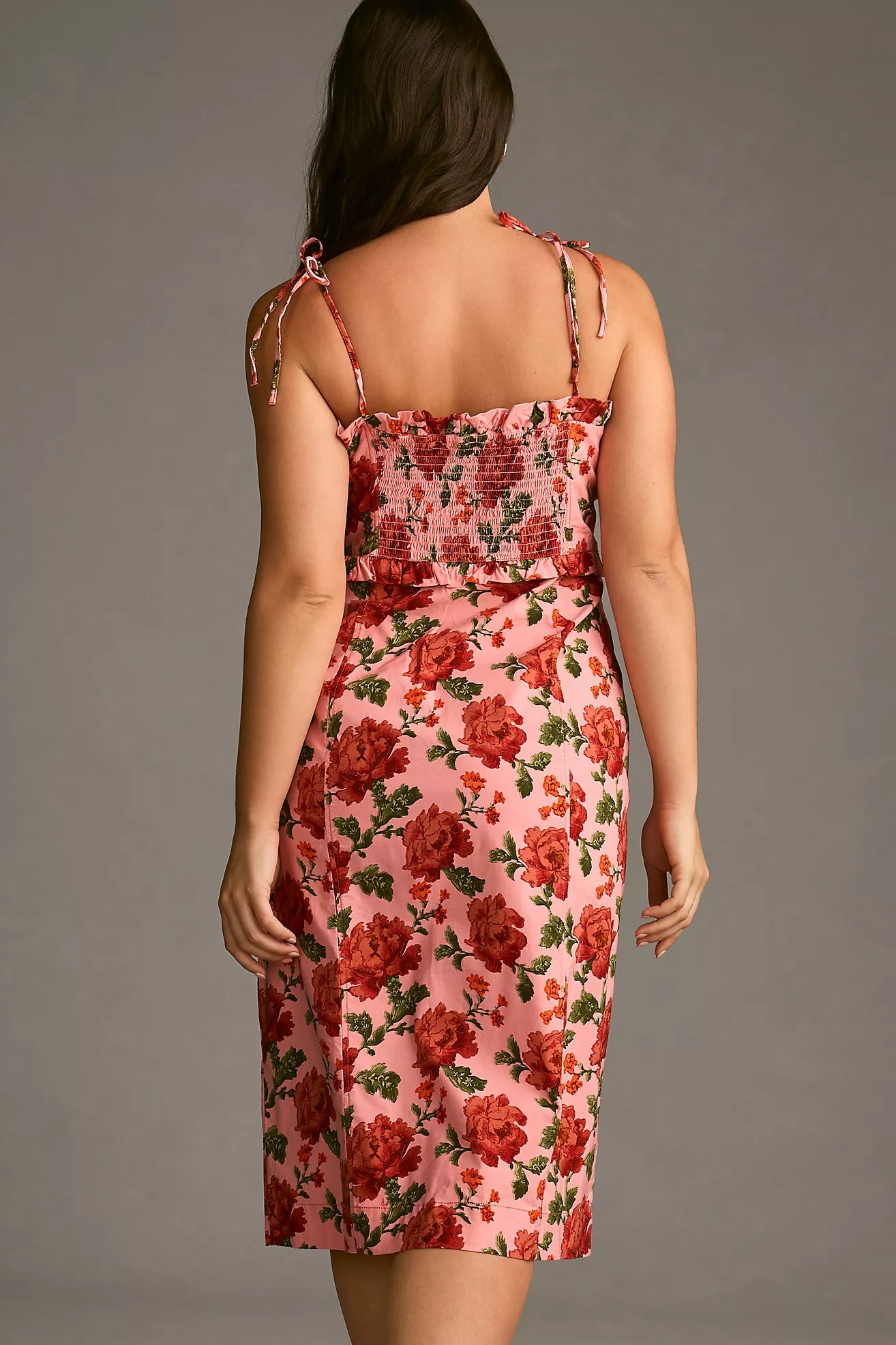 Ruffled Peplum Halter Dress