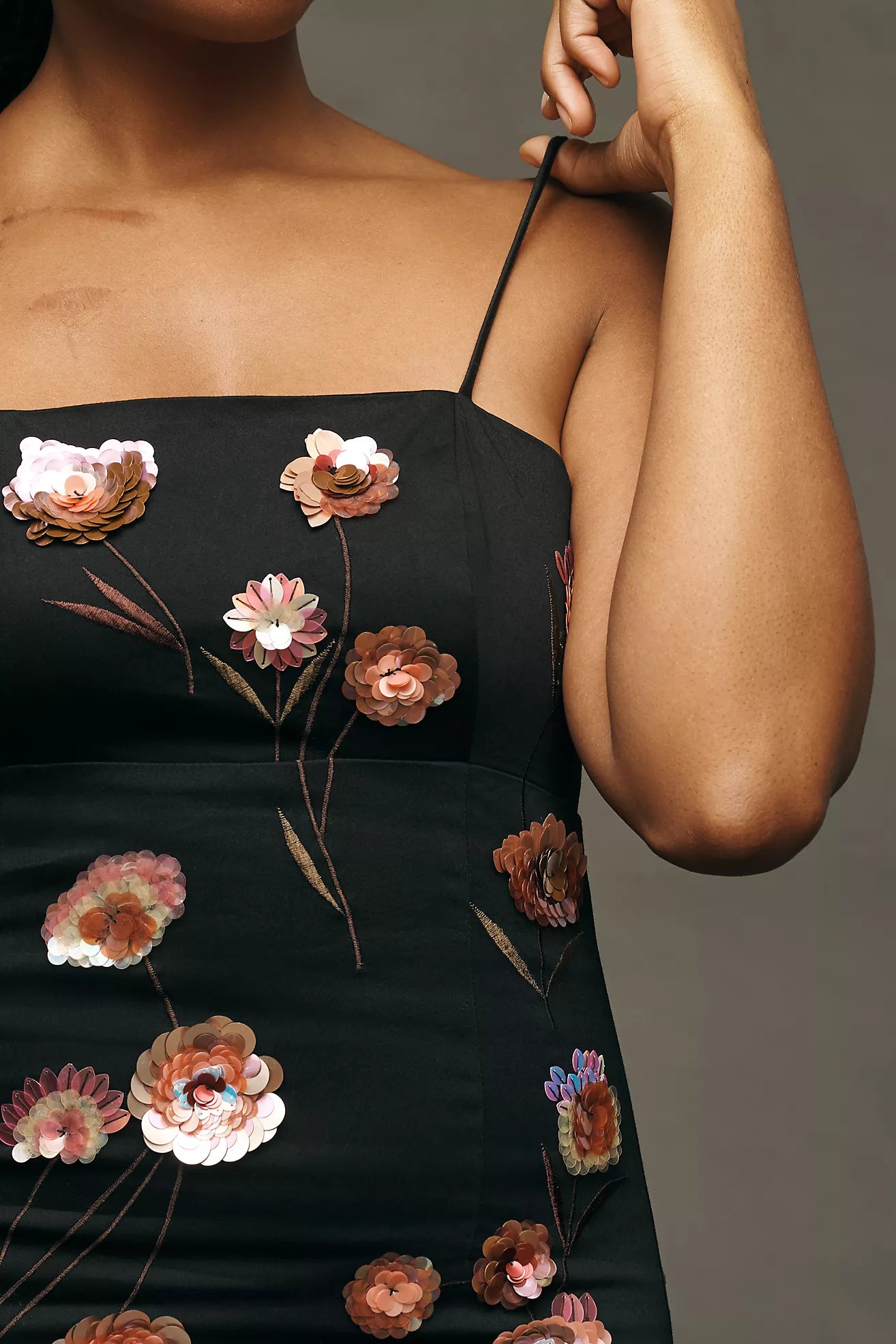 The Brynne 3D Spaghetti-Strap Dress by Maeve