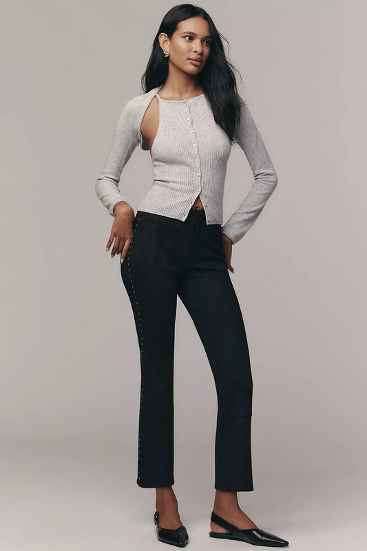 By Anthropologie Studded Faux-Suede Pants