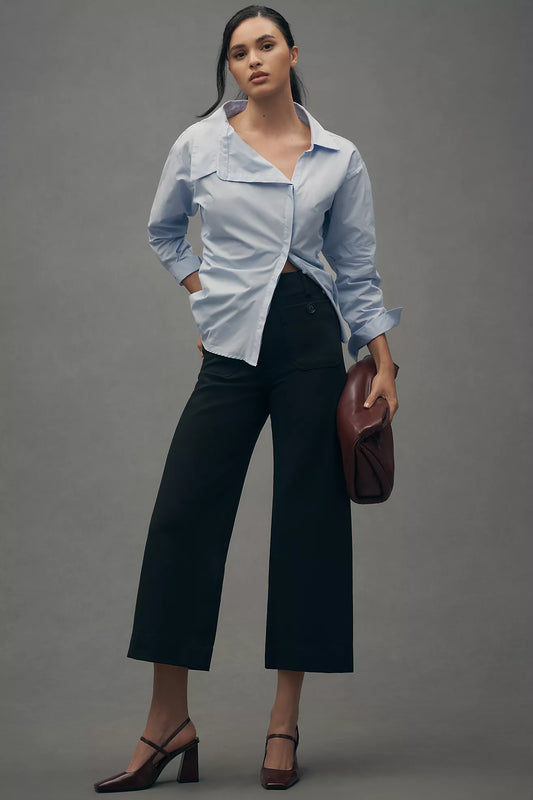 The Colette Cropped Wide-Leg Pants by Maeve: Knit Edition