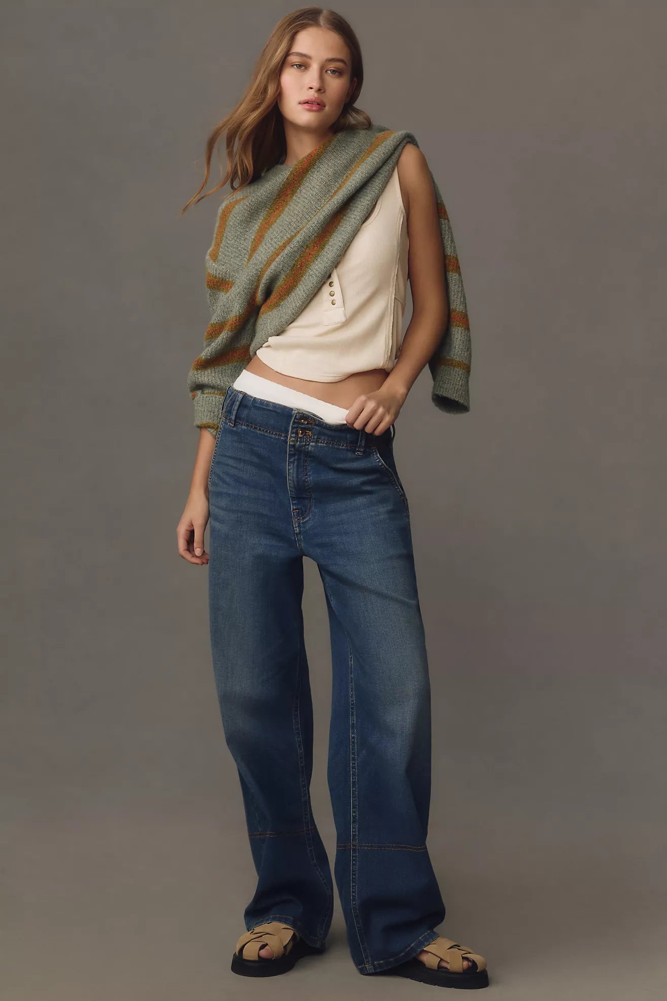 The Eventide Trouser High-Rise Wide-Leg Jeans by Pilcro