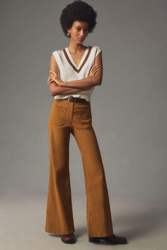 The Junie High-Rise Flare Pants by Maeve: Magic Fabric Edition