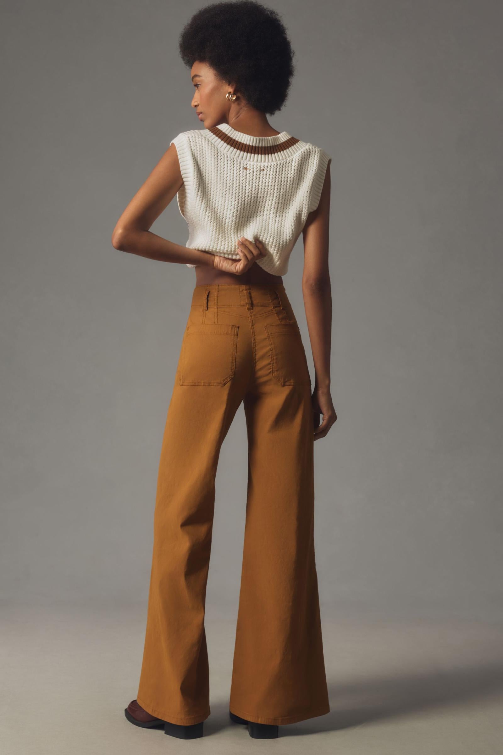 The Junie High-Rise Flare Pants by Maeve: Magic Fabric Edition