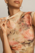 Load image into Gallery viewer, By Anthropologie Cap-Sleeve Mock-Neck Cashmere Sweater Tee
