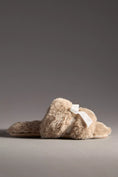 Load image into Gallery viewer, Maeve Faux-Fur Open-Toe Bow Slippers
