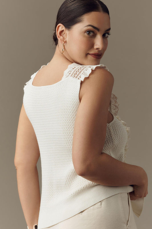 Pilcro Crafted Bib Knit Top
