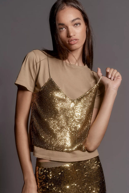 Le Superbe Birdie Sequin Tee