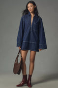 Load image into Gallery viewer, Pilcro Denim Mini Shift Dress
