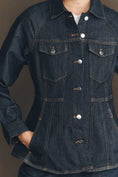 Load image into Gallery viewer, Pilcro Peplum Denim Jacket
