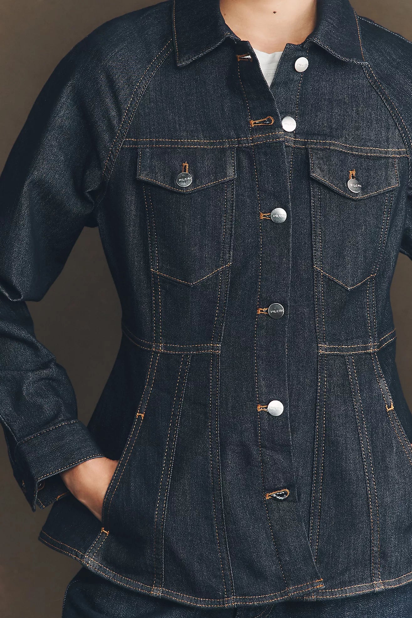 Pilcro Peplum Denim Jacket