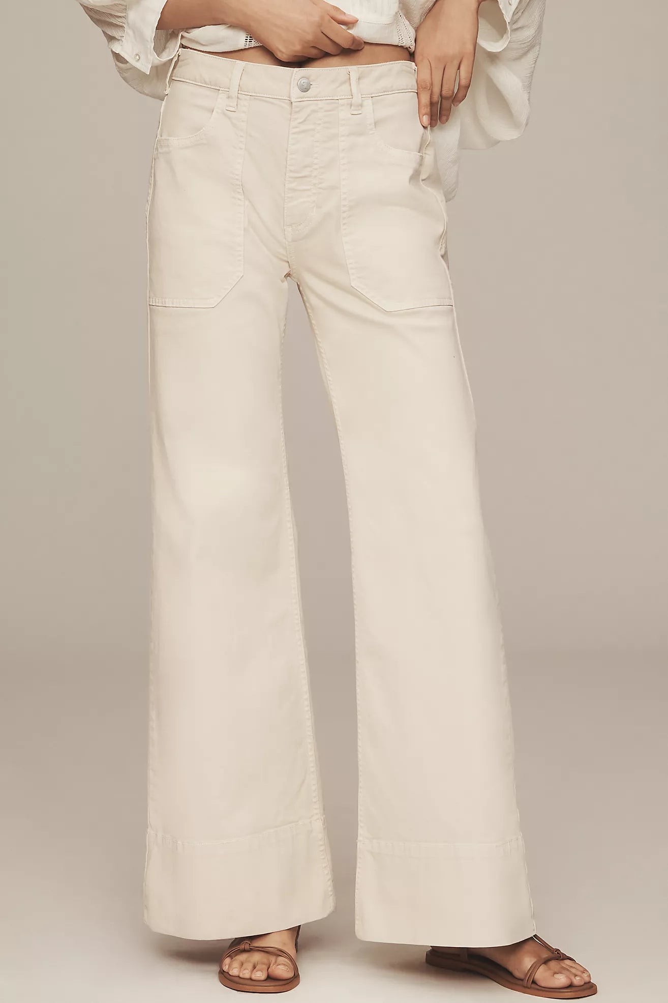The Rylan Relaxed High-Rise Flare Pants by Pilcro