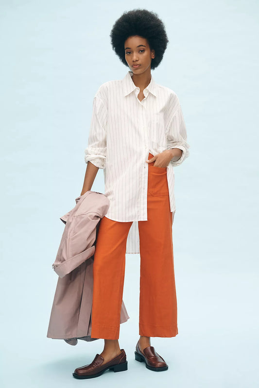 The Colette Cropped Wide-Leg Pants by Maeve