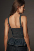 Load image into Gallery viewer, Pilcro Embroidered Peplum Corset Top
