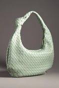 Load image into Gallery viewer, The Brigitte Woven Faux-Leather Satchel Bag by Melie Bianco: Oversized Edition
