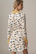 Load image into Gallery viewer, Maeve Long-Sleeve Printed Wrap Mini Shirt Dress
