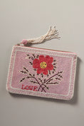 Load image into Gallery viewer, Beaded Flat Pouch: Garden Party Edition
