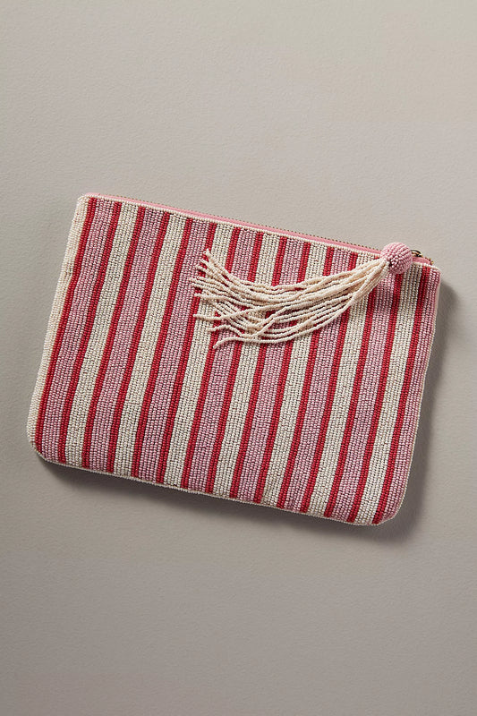 Beaded Flat Pouch: Garden Party Edition